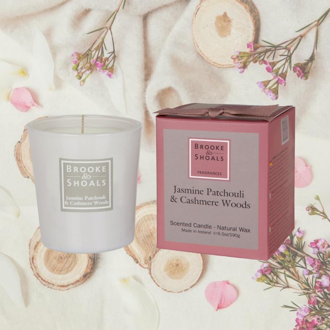 Brooke & Shoals Candle - Jasmine Patchouli & Cashmere Woods by Weirs of Baggot Street