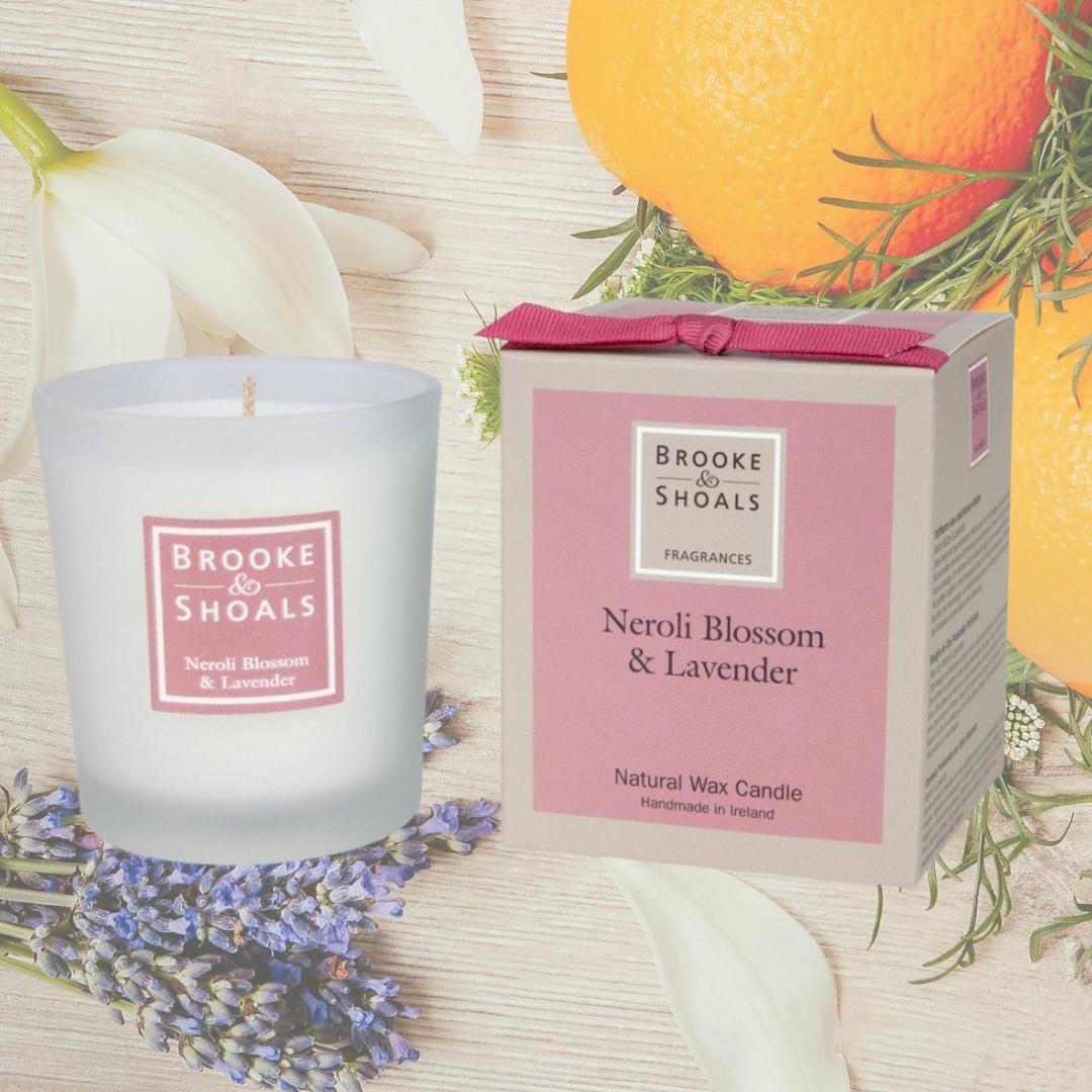 Brooke & Shoals Candle - Neroli Blossom & Lavender by Weirs of Baggot Street. Celebrating Irish Creators