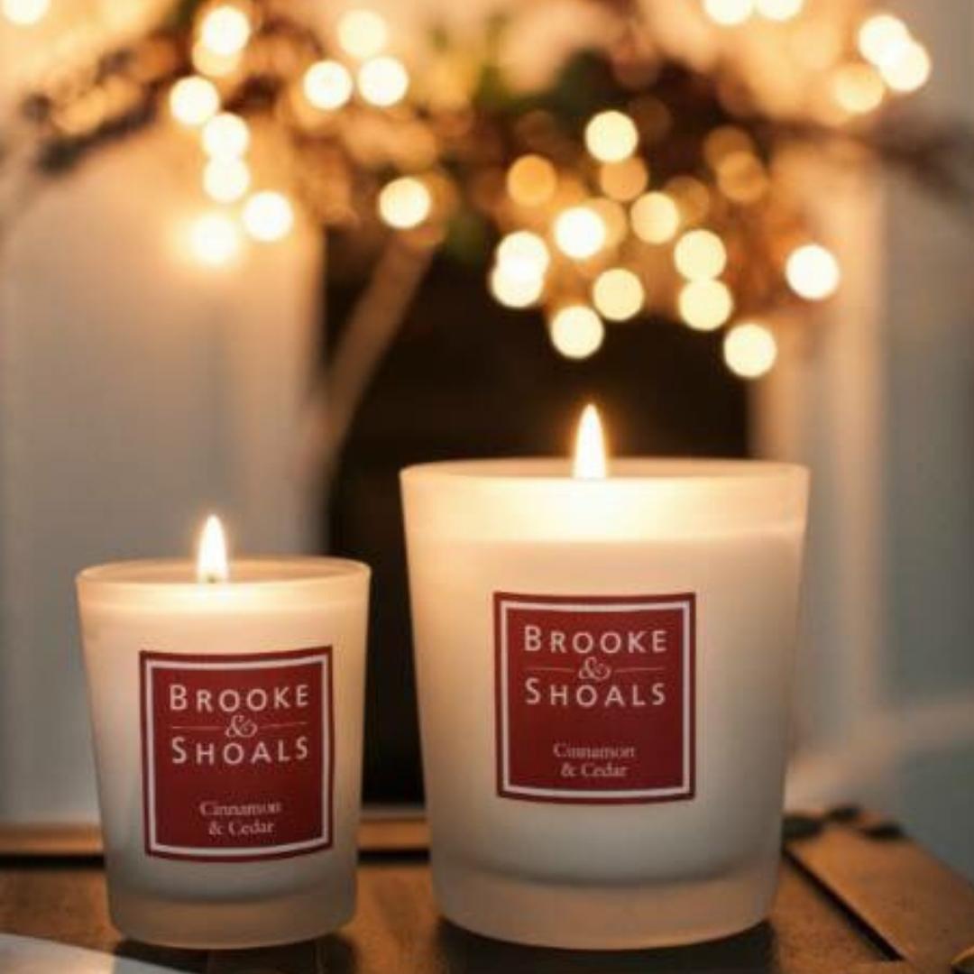 Brooke & Shoals Candle Cinnamon & Cedar by Weirs of Baggot Street. Celebrating Irish Creators