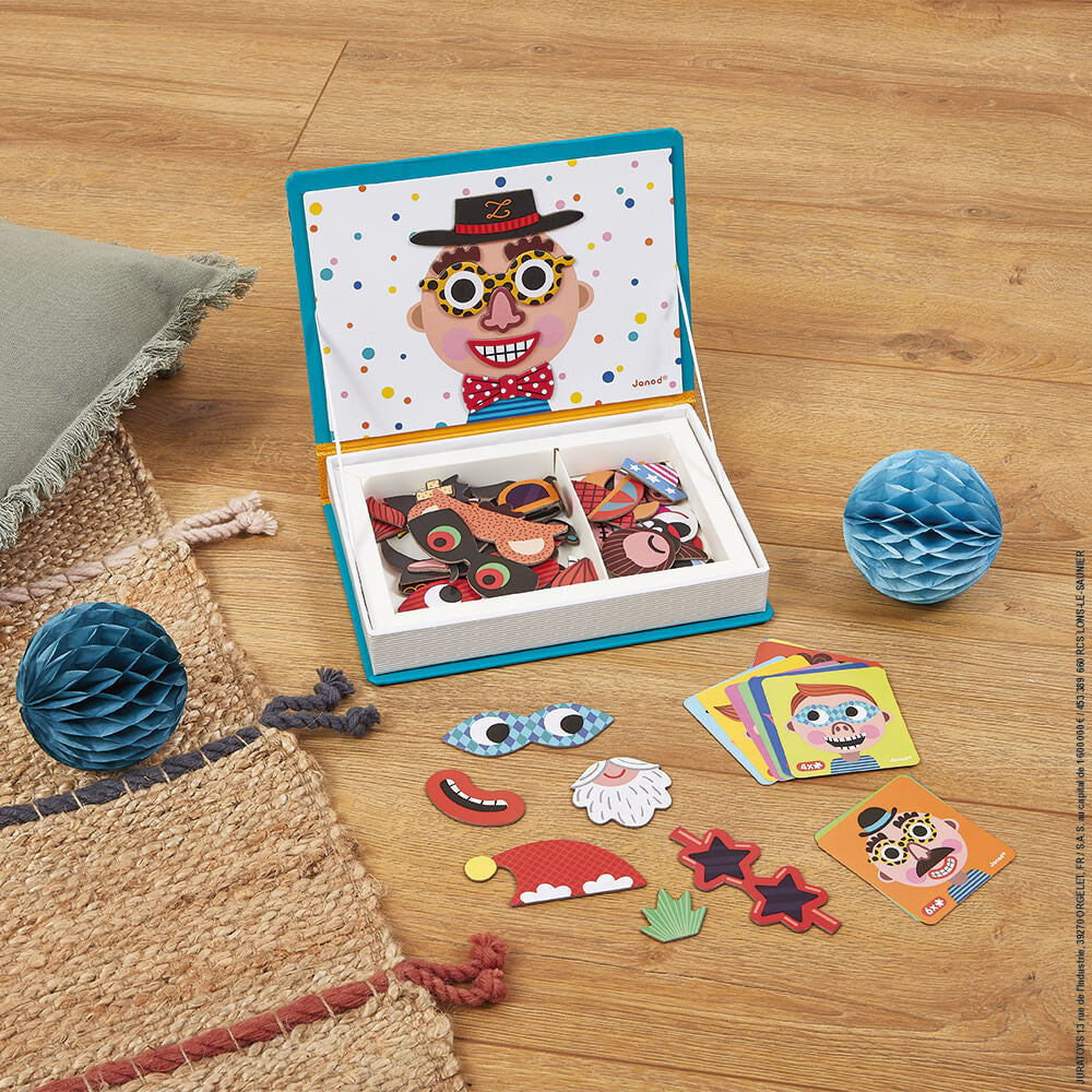 Bubs & Kids | Janod Boys Crazy Faces Magnetic Book by Weirs of Baggot Street