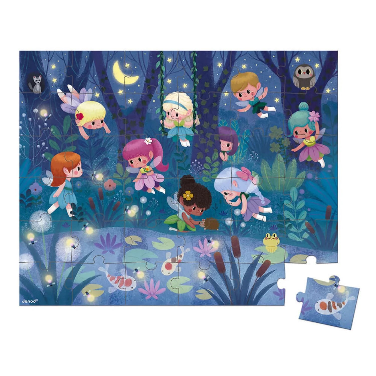 Bubs & Kids | Janod Fairies & Waterlillies Puzzle 36pc by Weirs of Baggot Street