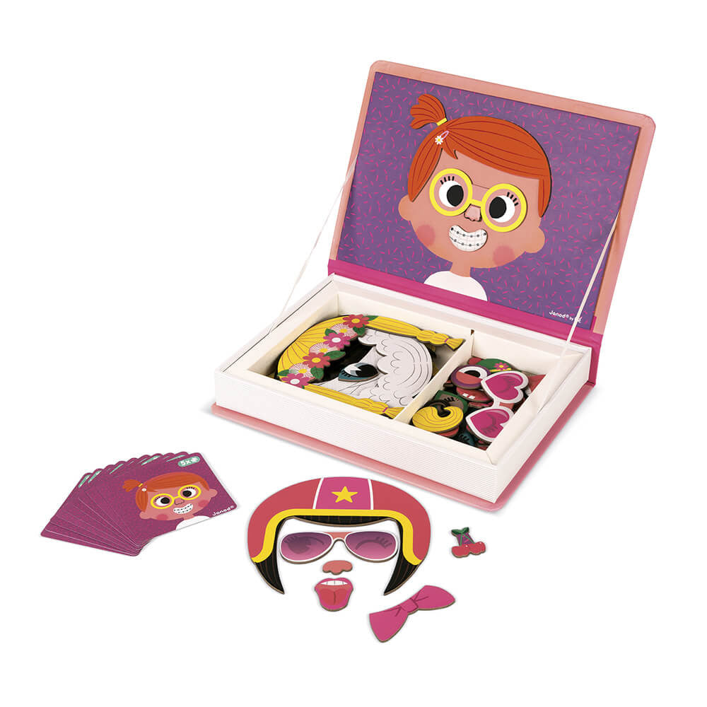 Bubs & Kids | Janod Girls Crazy Faces Magneti'Book by Weirs of Baggot Street
