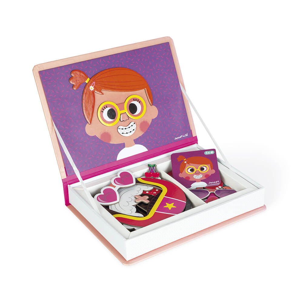Bubs & Kids | Janod Girls Crazy Faces Magneti'Book by Weirs of Baggot Street