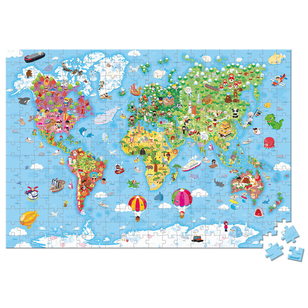 Bubs & Kids | Janod World Giant Puzzle - 300 pcs by Weirs of Baggot Street