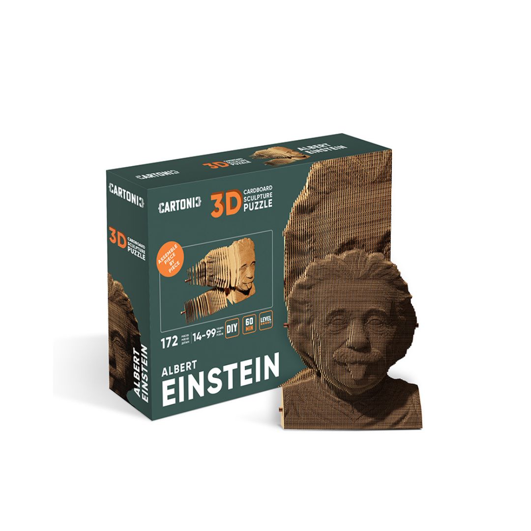 Cartonic 3D Cardboard Puzzle Albert Einstein | Fabulous Gifts by Weirs of Baggot Street'