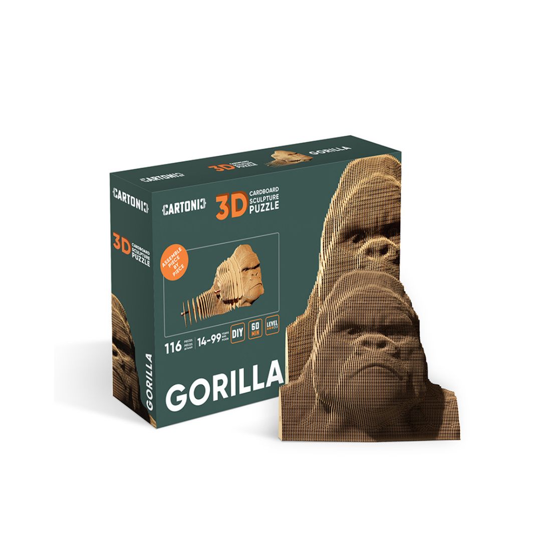 Cartonic 3D Cardboard Puzzle Gorilla | Fabulous Gifts by Weirs of Baggot Street