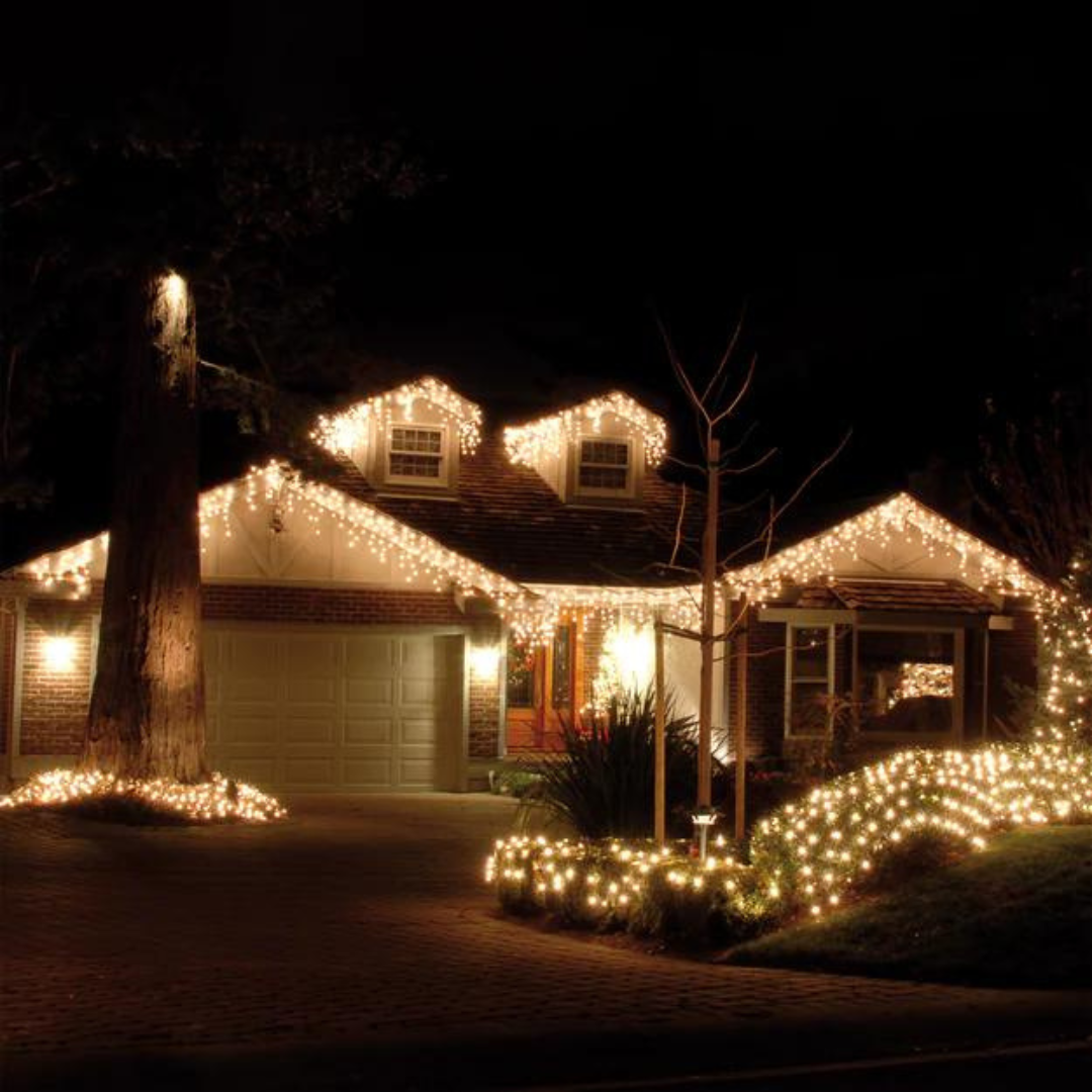 Christmas Lights | 960 LED Snowing Icicles - Warm White by Weirs of Baggot St