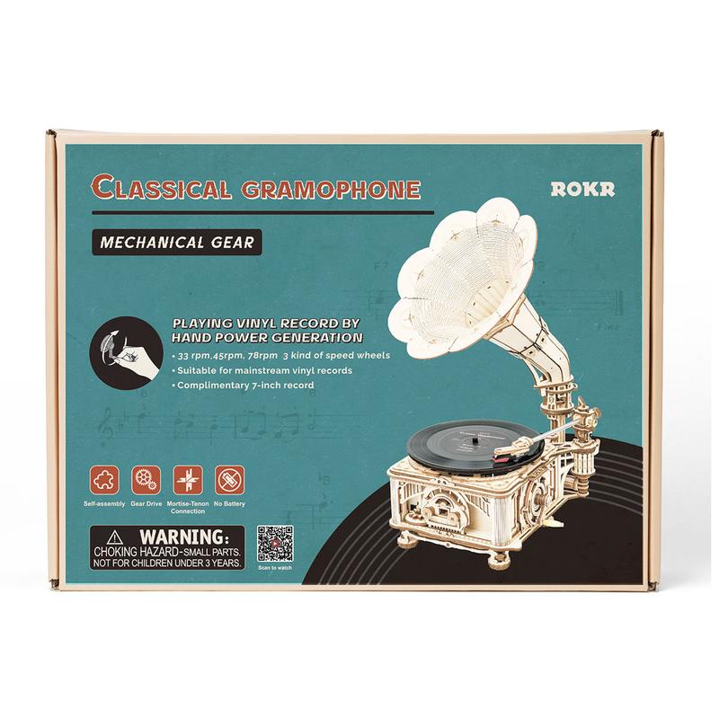 Robotime Classic Gramophone