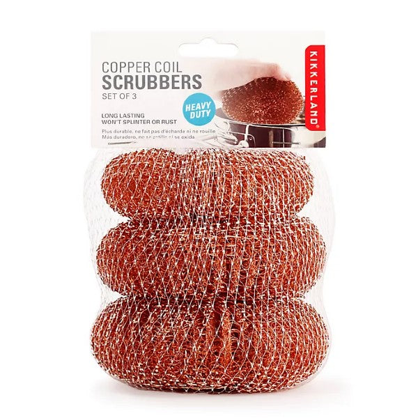 Fabulous Gifts | Kikkerland - Copper Scrubbers Set Of 3 by Weirs of Baggot Street