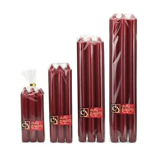 Duffy & Scott 6 Pk Claret Dinner Candle 150x22mm by Weirs of Baggot St
