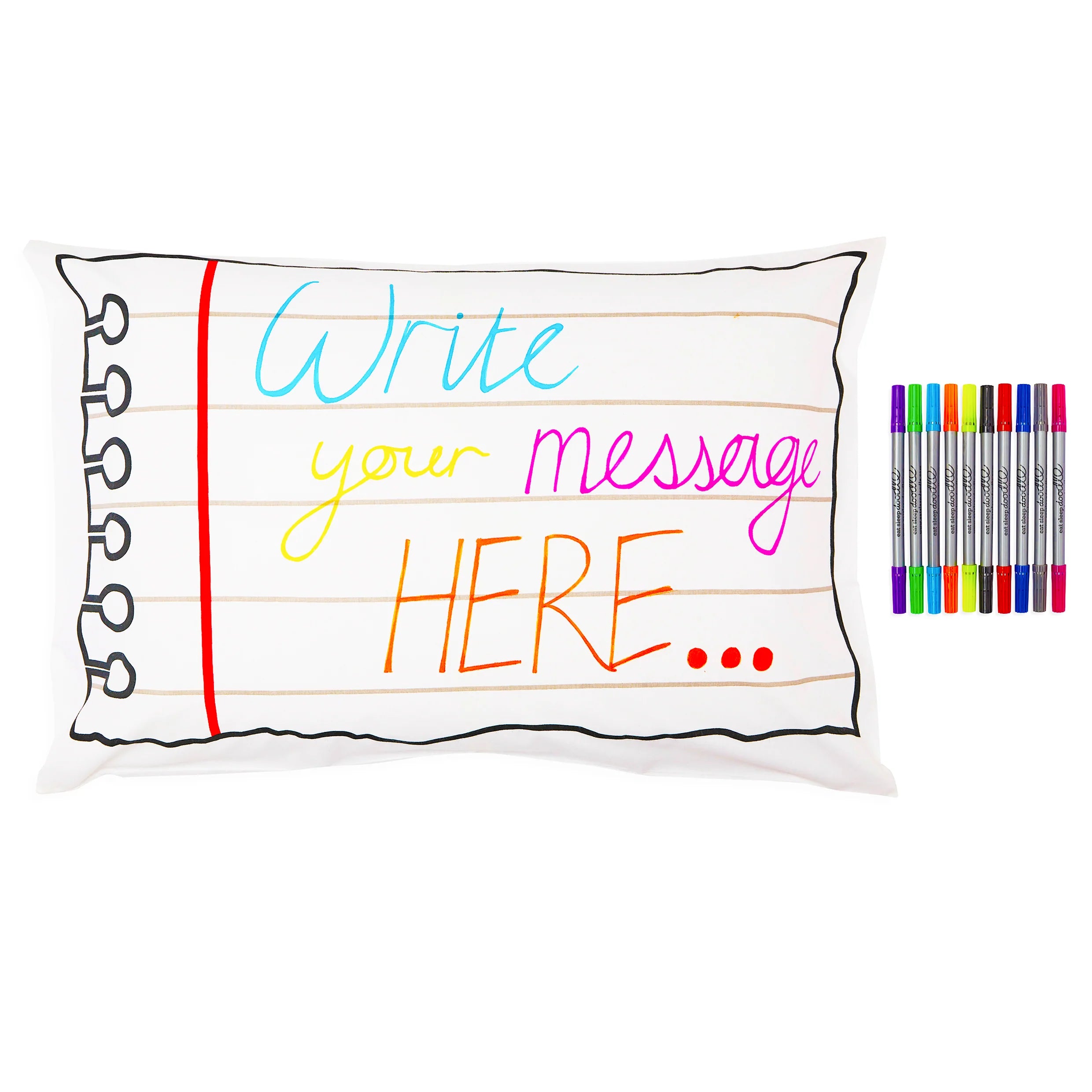 Fab Gifts | Eat Sleep Doodle Pillowcase Doodle by Weirs of Baggot Street