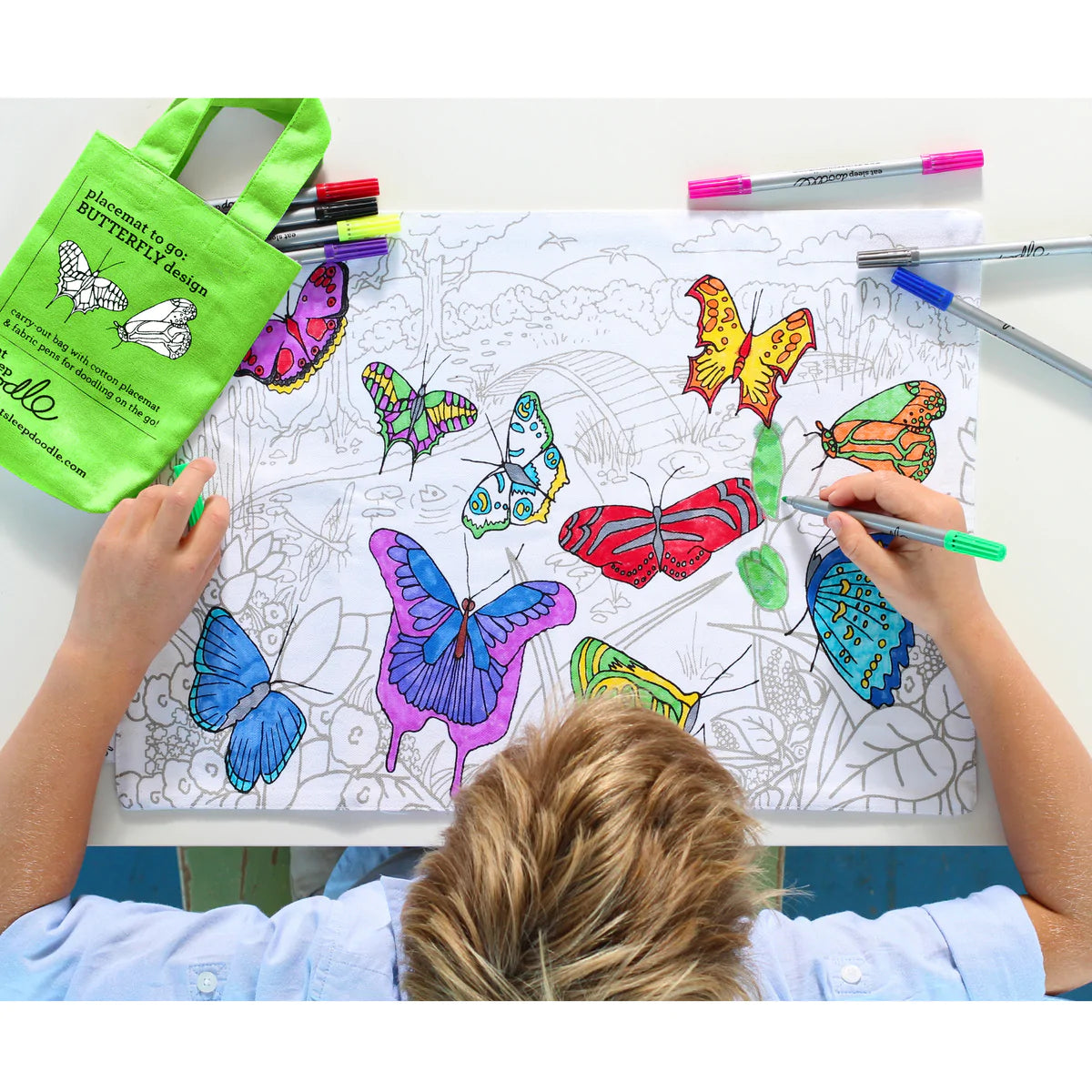 Fab Gifts | Eat Sleep Doodle Placemat Butterfly by Weirs of Baggot Street