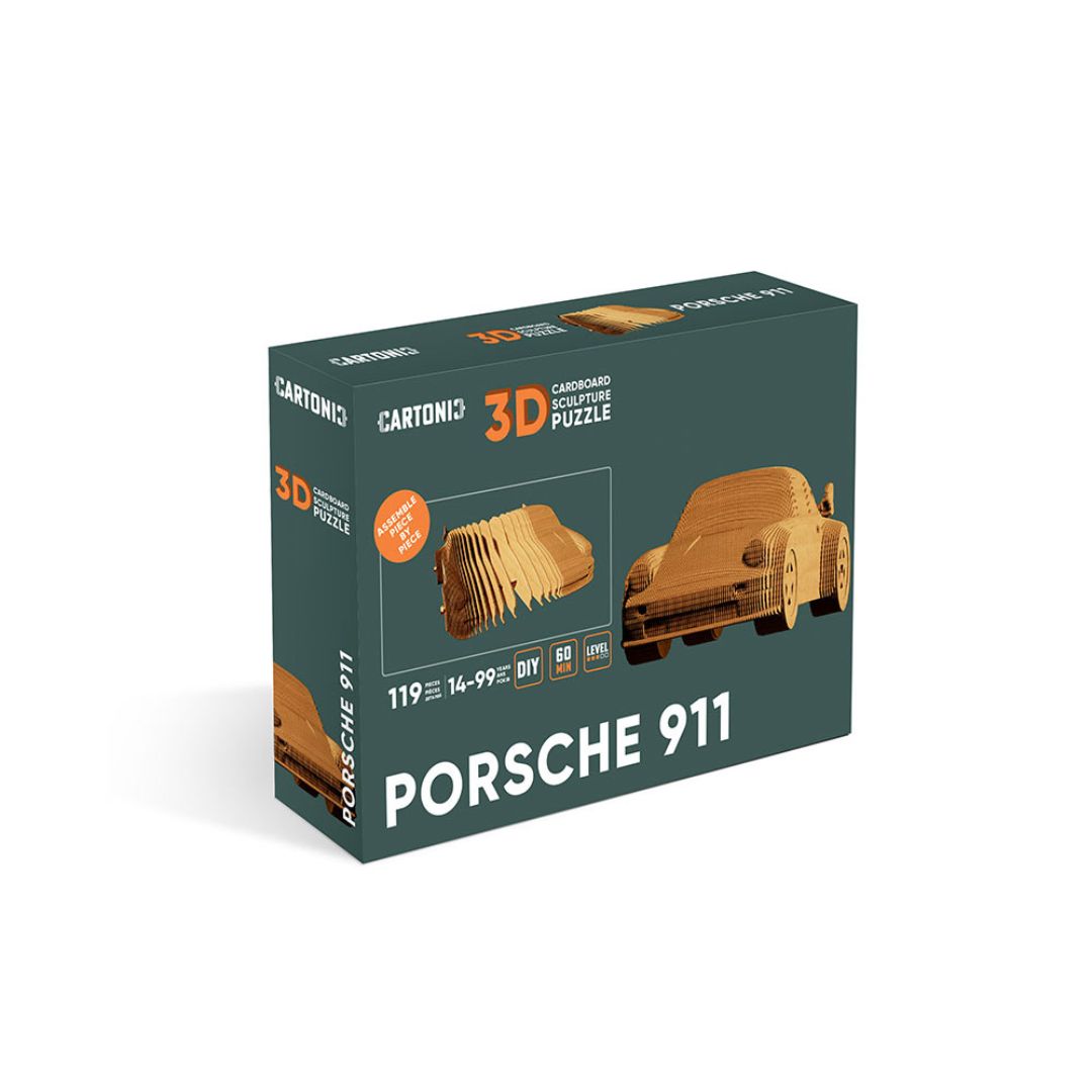 Fab Gifts | Cartonic 3D Cardboard Puzzle Porsche 911 by Weirs of Baggot Street