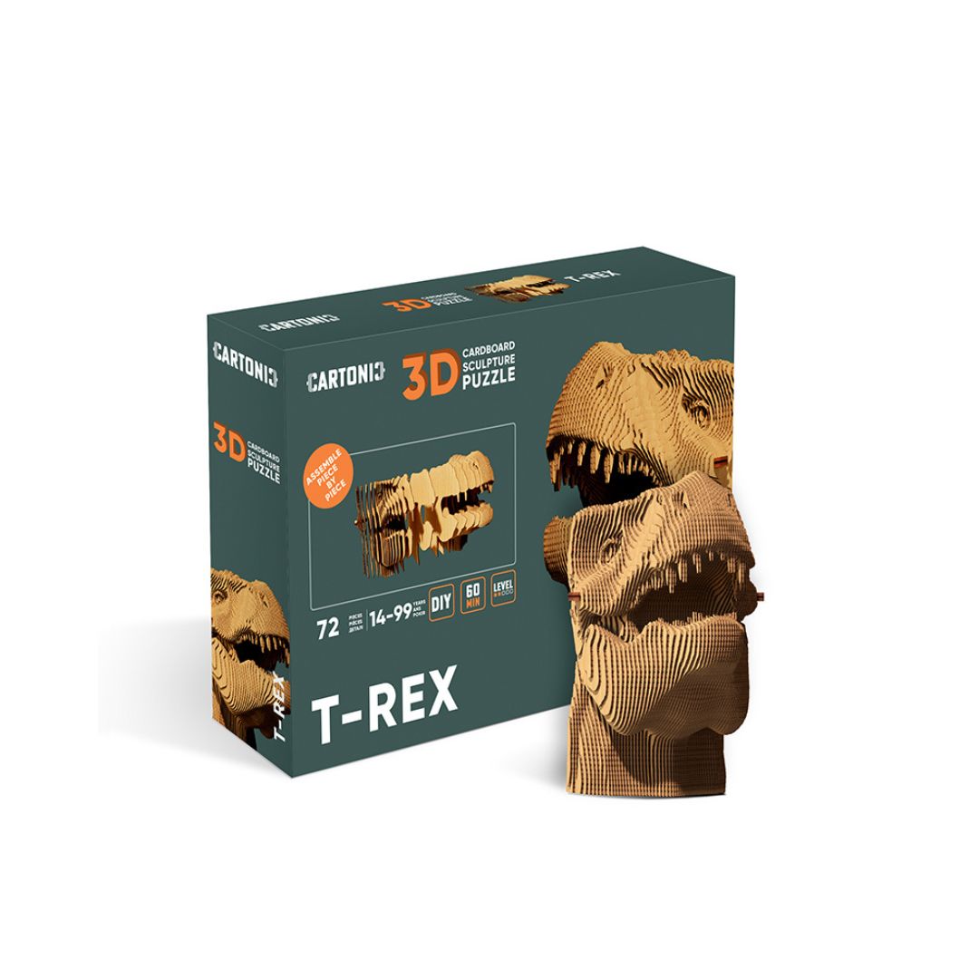 Fab Gifts | Cartonic 3D Cardboard Puzzle T-Rex by Weirs of Baggot Street