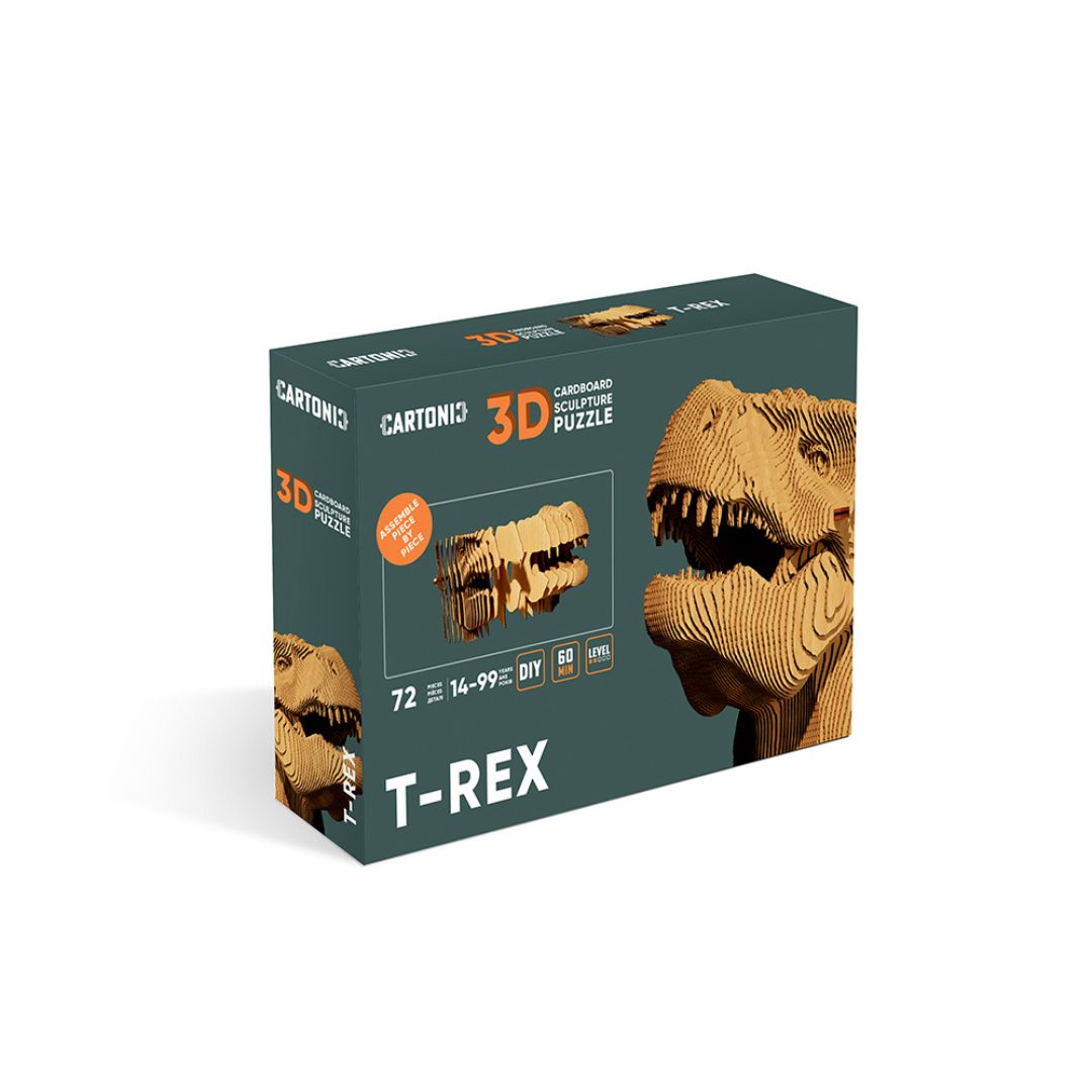 Fab Gifts | Cartonic 3D Cardboard Puzzle T-Rex by Weirs of Baggot Street