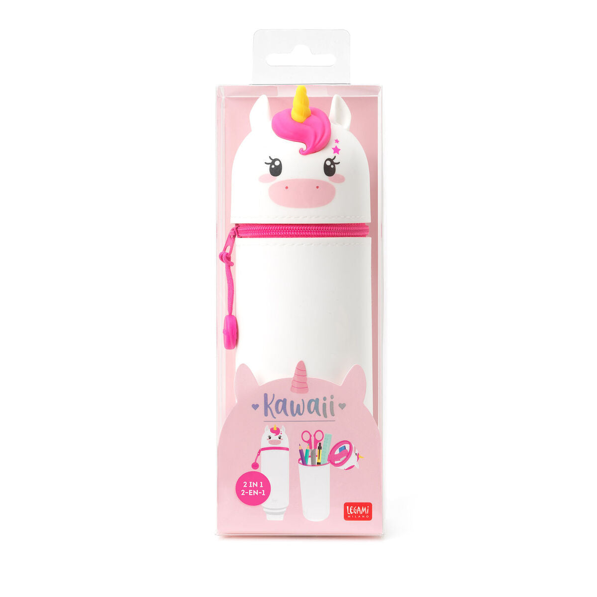 Fab Gifts | Legami Kawaii  2-In-1 Soft Silicone Pencil Case Unicorn by Weirs of Baggot Street