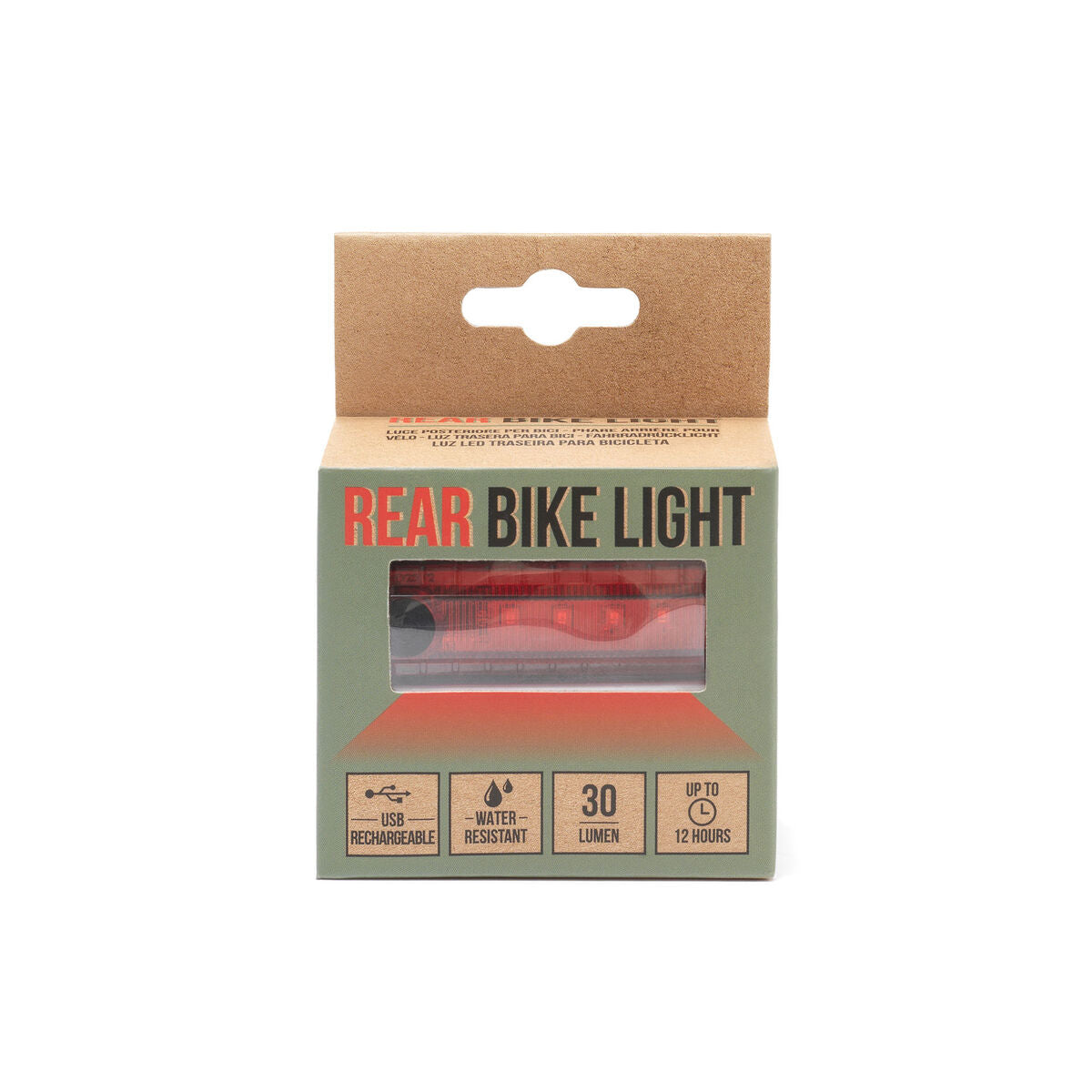Fab Gifts | Legami Rechargable Rear Bike Light Weirs of Baggot Street