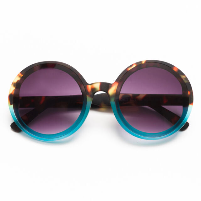 Fab Gifts | Okkia Sunglasses Tondo Havana Blue by Weirs of Baggot Street