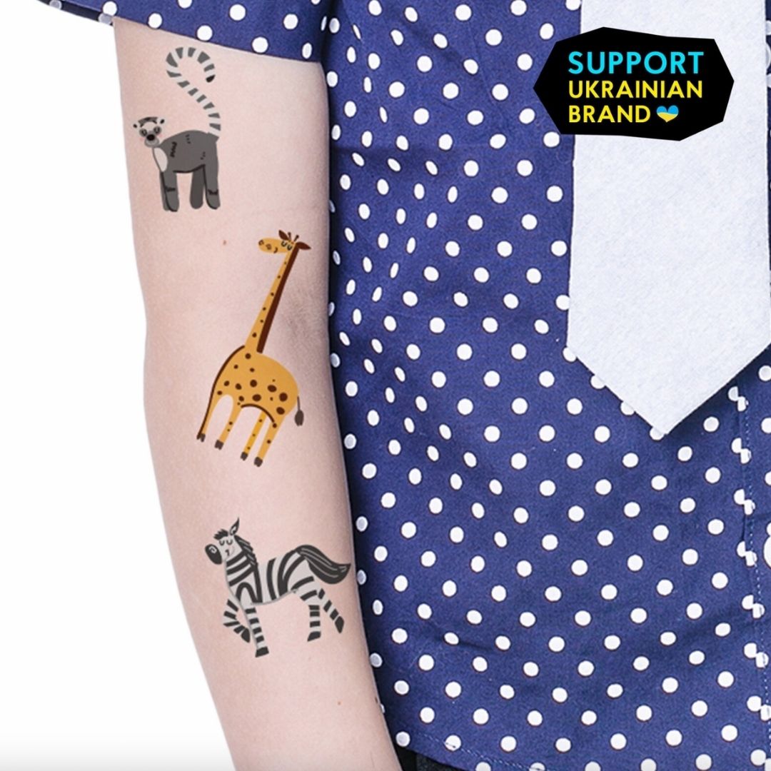 Fab Gifts | TSAR-African Animals Live AR Temporary Tattoo Set by Weirs of Baggot Street
