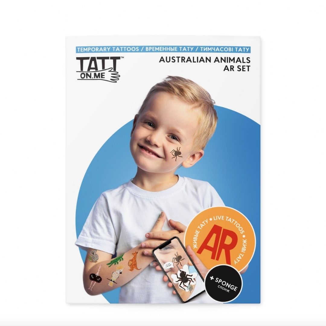 Fab Gifts | TSAR-Australian Animals Live AR Temporary Tattoo Set by Weirs of Baggot Street