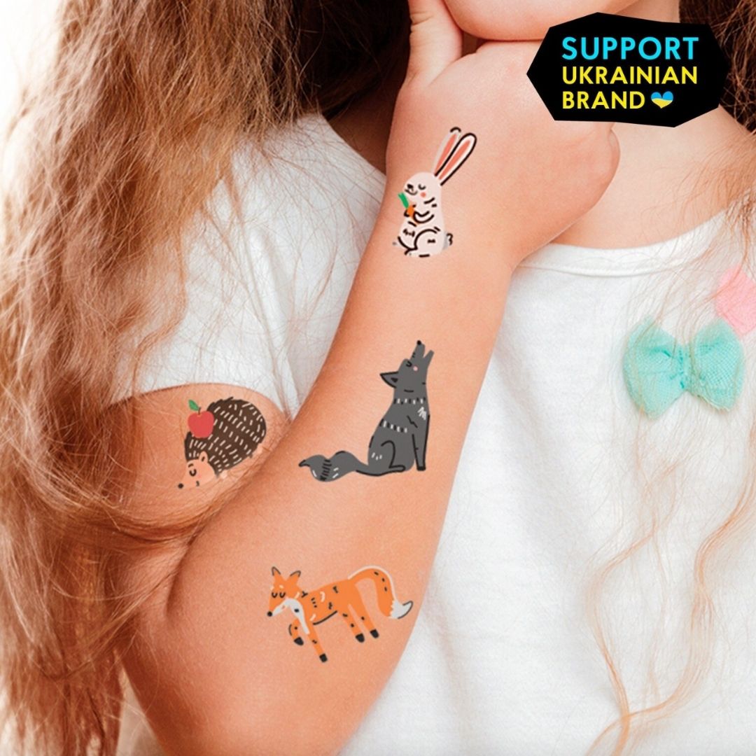 Fab Gifts | TSAR-Forest Animals Live AR Temporary Tattoo Set by Weirs of Baggot Street