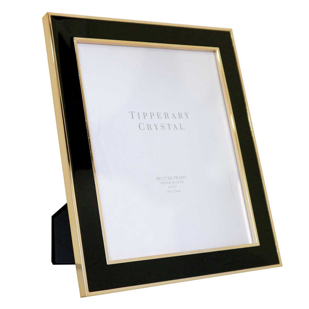 Fab Gifts | Tipperary Crystal Black Enamel Frame W/Rose 8x10" by Weirs of Baggot Street