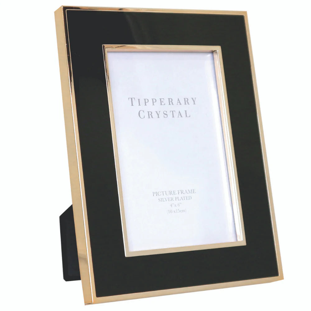Fab Gifts | Tipperary Crystal Black Frame W/Rose Gold 4x6" by Weirs of Baggot Street