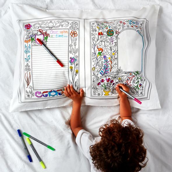 Eat Sleep Doodle Fairytale & Legends Pillow Case - Colour in & Learn