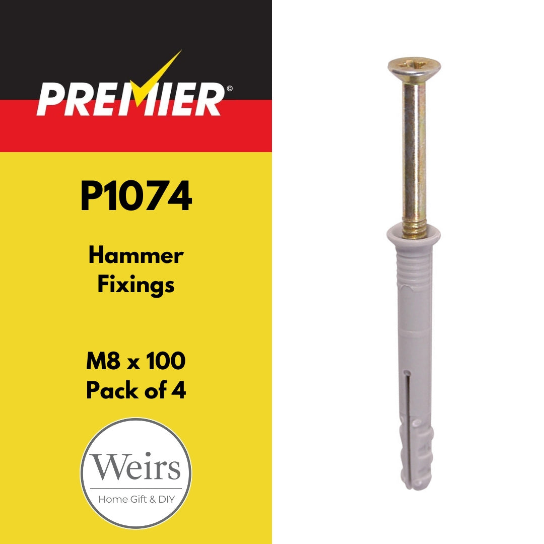 General Hardware _ Premier Hammer Fixings M8 x 100 by Weirs of Baggot St