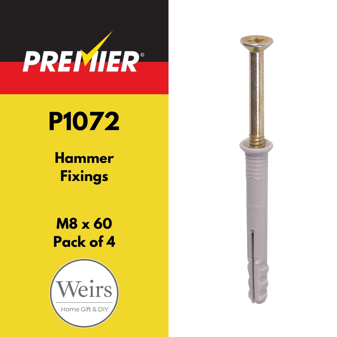 General Hardware _ Premier Hammer Fixings M8 x 60 by Weirs of Baggot St