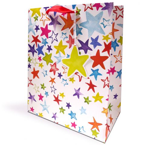 Giftwrap & Bags | Gift Bag Large Painted Stars by Weirs of Baggot St