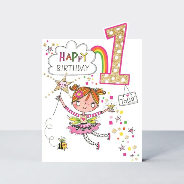 Greeting Card - Rachel Ellen Cherry on Top - Age 1 girl Fairy Card by Weirs of Baggot Street