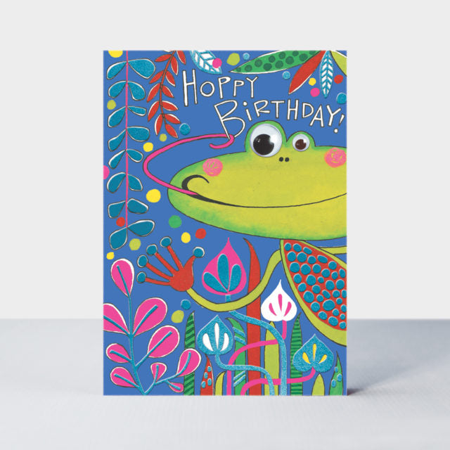Greeting Card - Rachel Ellen Hoppy Birthday Frog Card by Weirs of Baggot Street