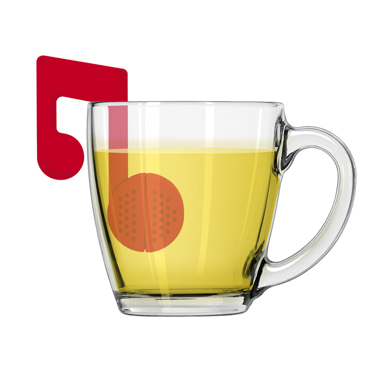 Fab Gifts | Legami Music Note Tea Infuser Red by Weirs of Baggot Street