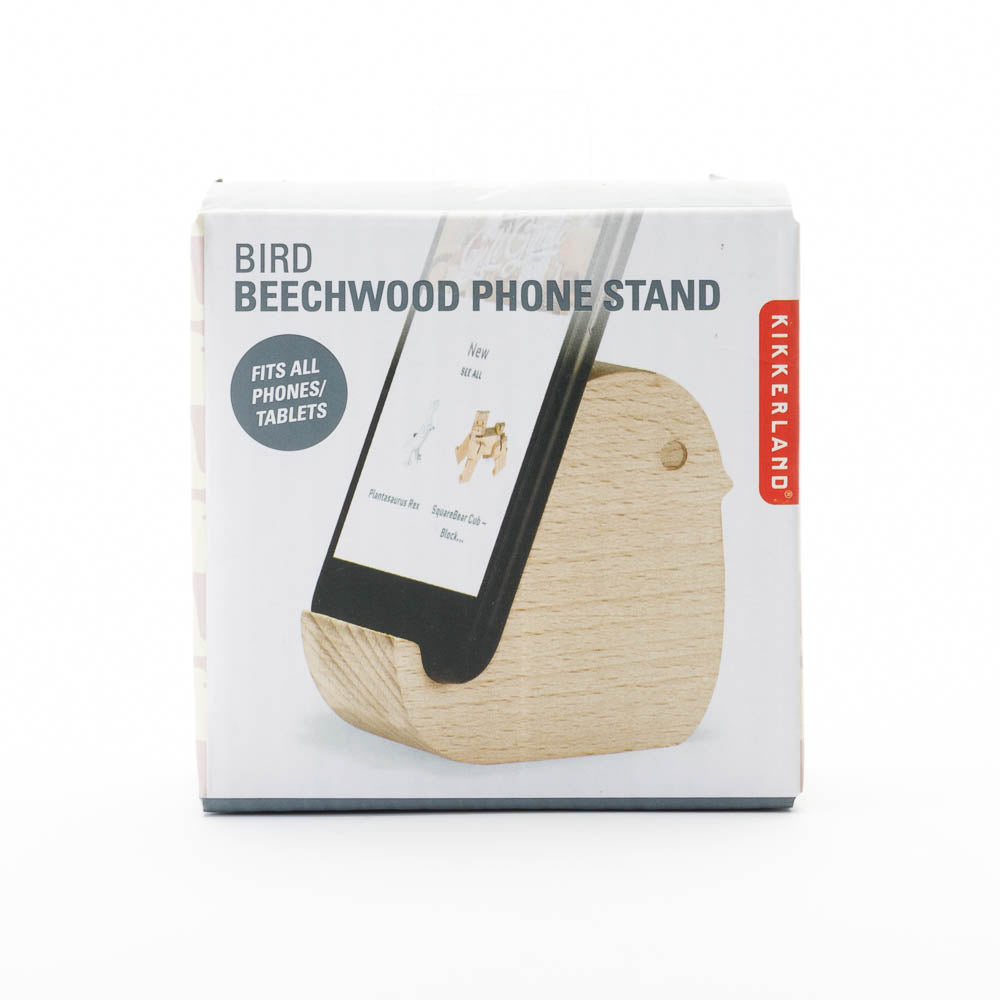 Fabulous Gifts | Kikkerland - Bird Beechwood Phone Stand by Weirs of Baggot Street