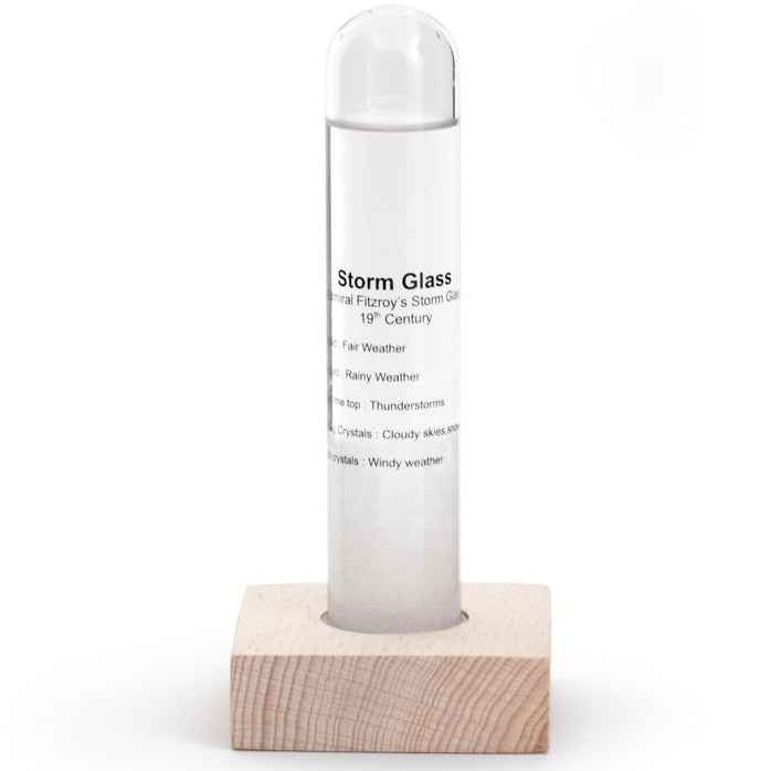 Fabulous Gifts | Kikkerland - Storm Glass W Beech Base by Weirs of Baggot Street