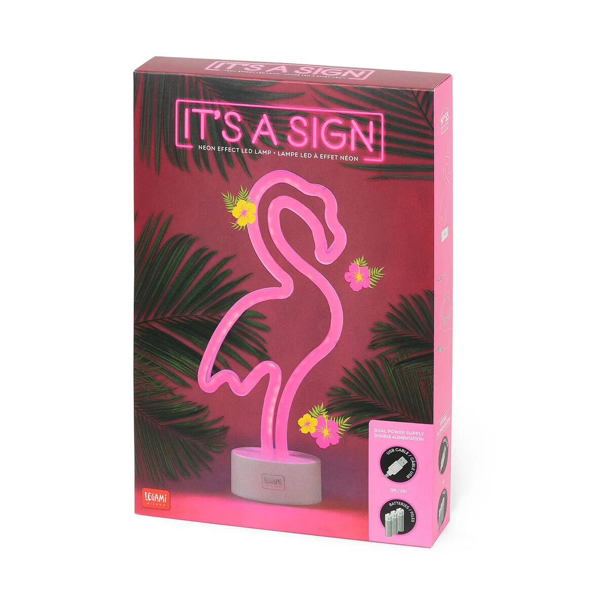 Fab Gifts | Legami Neon LED Sign Flamingo by Weirs of Baggot Street