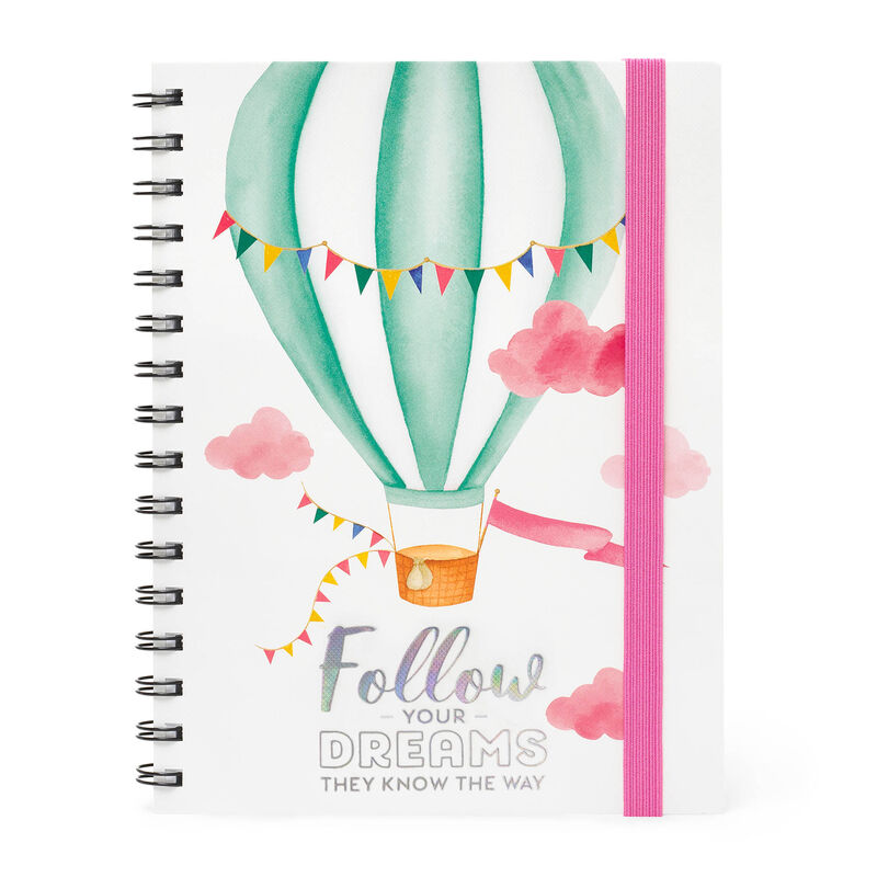 Back to School | Legami Large Spiral Notebook Air Balloon Weirs of Baggot St