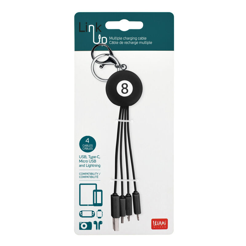 Tech | Legami Multi Cable Link Up Charger 8 Ball by Weirs of Baggot St