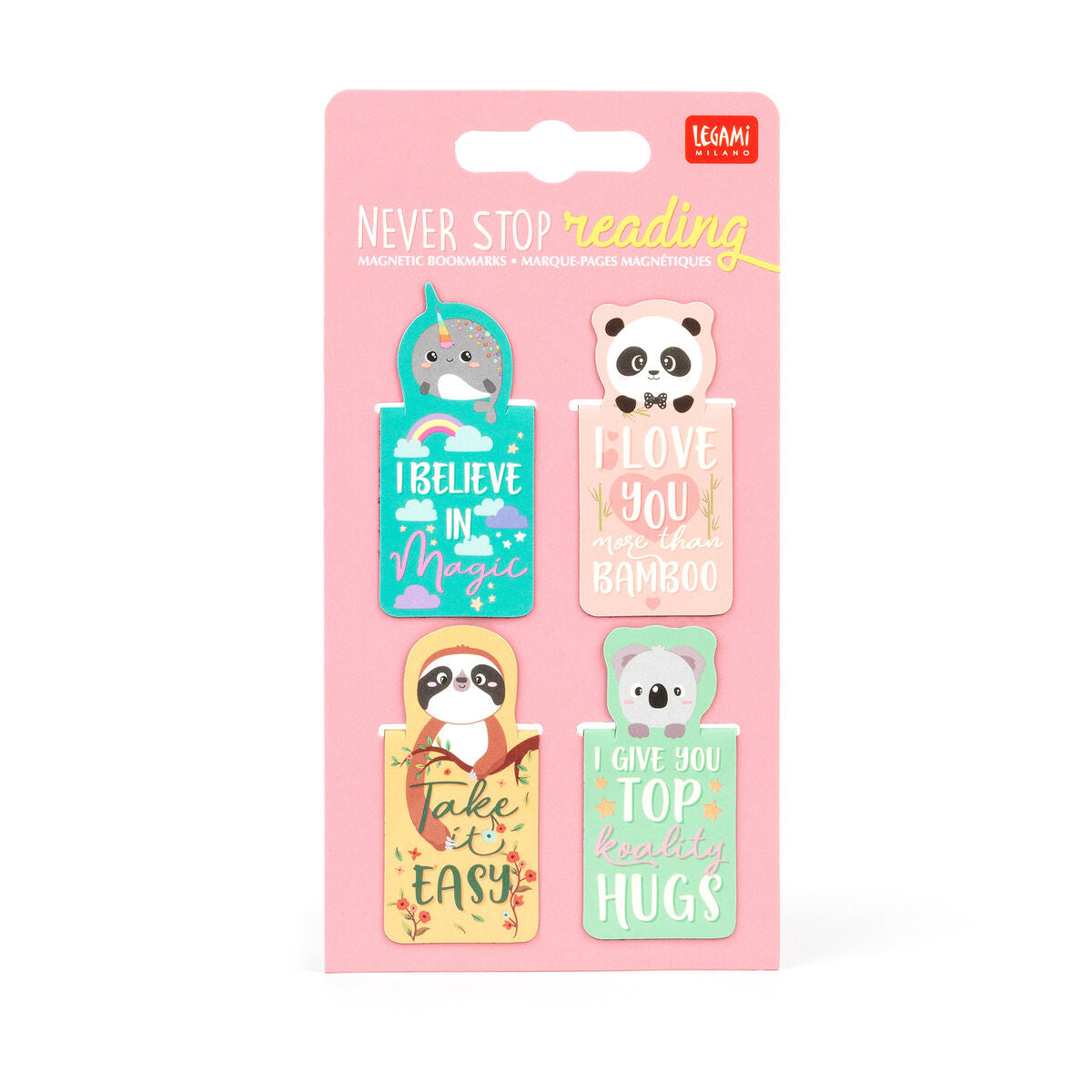 Back to School | Legami Set Of 4 Magnetic Bookmarks Animals by Weirs of Baggot St