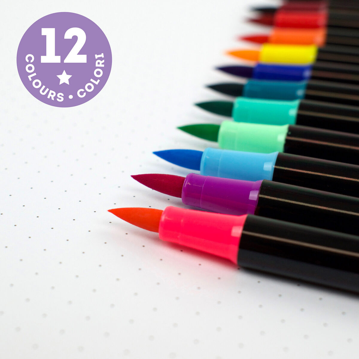 Back to School | Legami Set of 12 Brush Markers  by Weirs of Baggot St