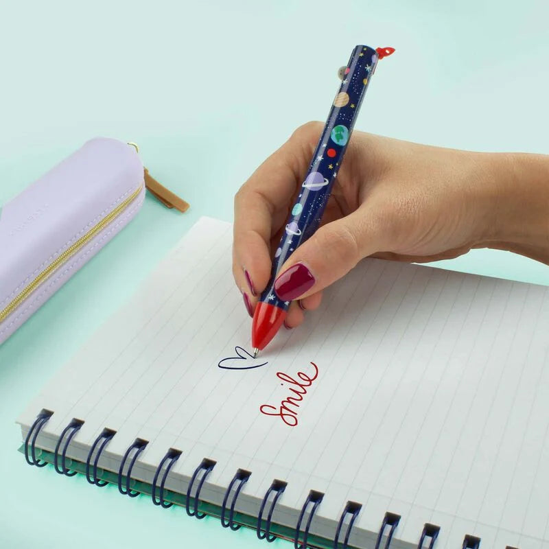 Back to School | Legami Two Colour Ballpoint Pen - Space by Weirs of Baggot St