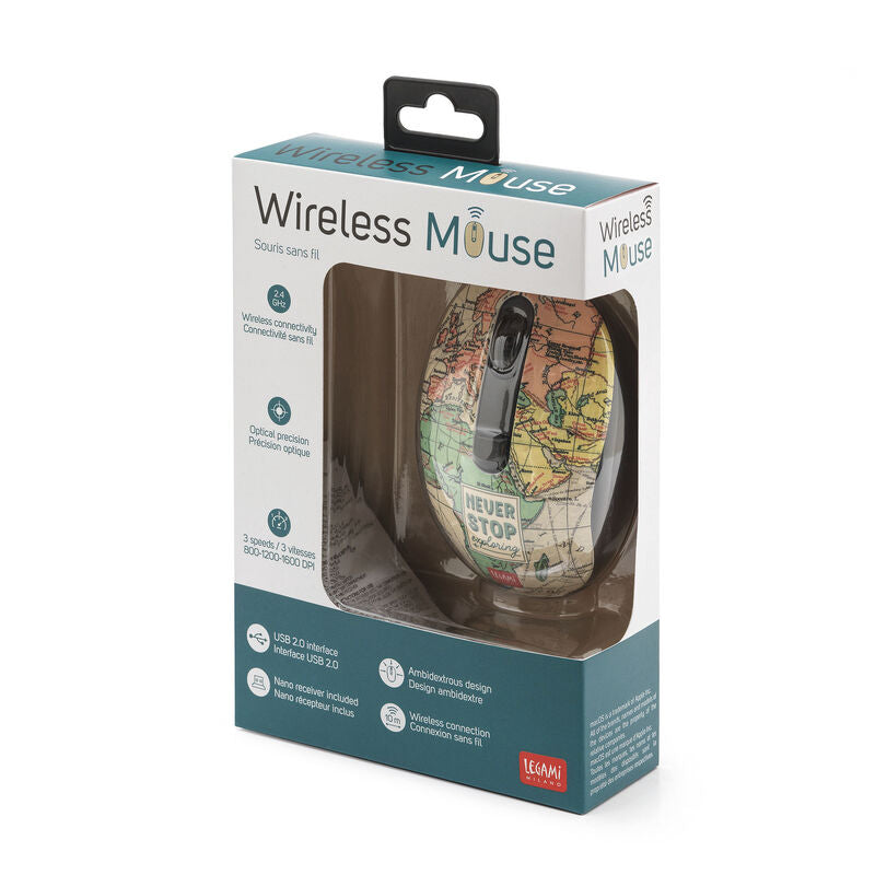 Tech | Legami Wireless Mouse USB receiver Travel by Weirs of Baggot St