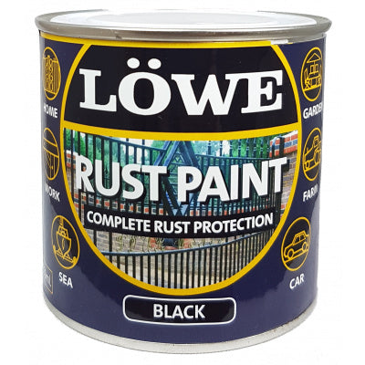 Paint & Decorating | Lowe Rust Paint Metal and Machinery Paint - Black 500ml by Weirs of Baggot St