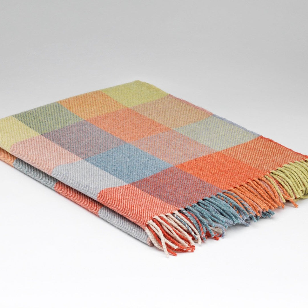 McNutt of Donegal | Lambswool Throw Starburst Check by Weirs of Baggot Street