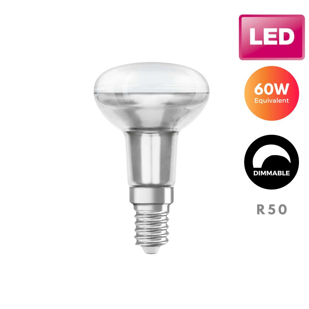 Osram Dimmable LED Superstar R50 Light Bulb - 60W (E14) Buy LED Light bulbs Online in Ireland with Weirs of Baggot St.