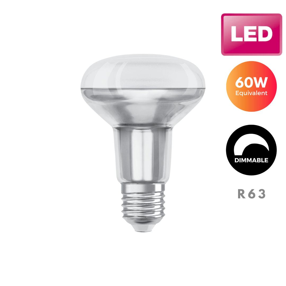 Osram Dimmable LED Superstar R63 Light Bulb - 60W (E27) Buy LED Light bulbs Online in Ireland with Weirs of Baggot St.