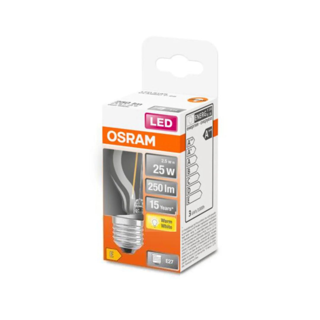 Osram LED Candle Light Bulb - Clear Filament 25W (E27) Buy LED Lightbulbs in Ireland with Weirs of Baggot St
