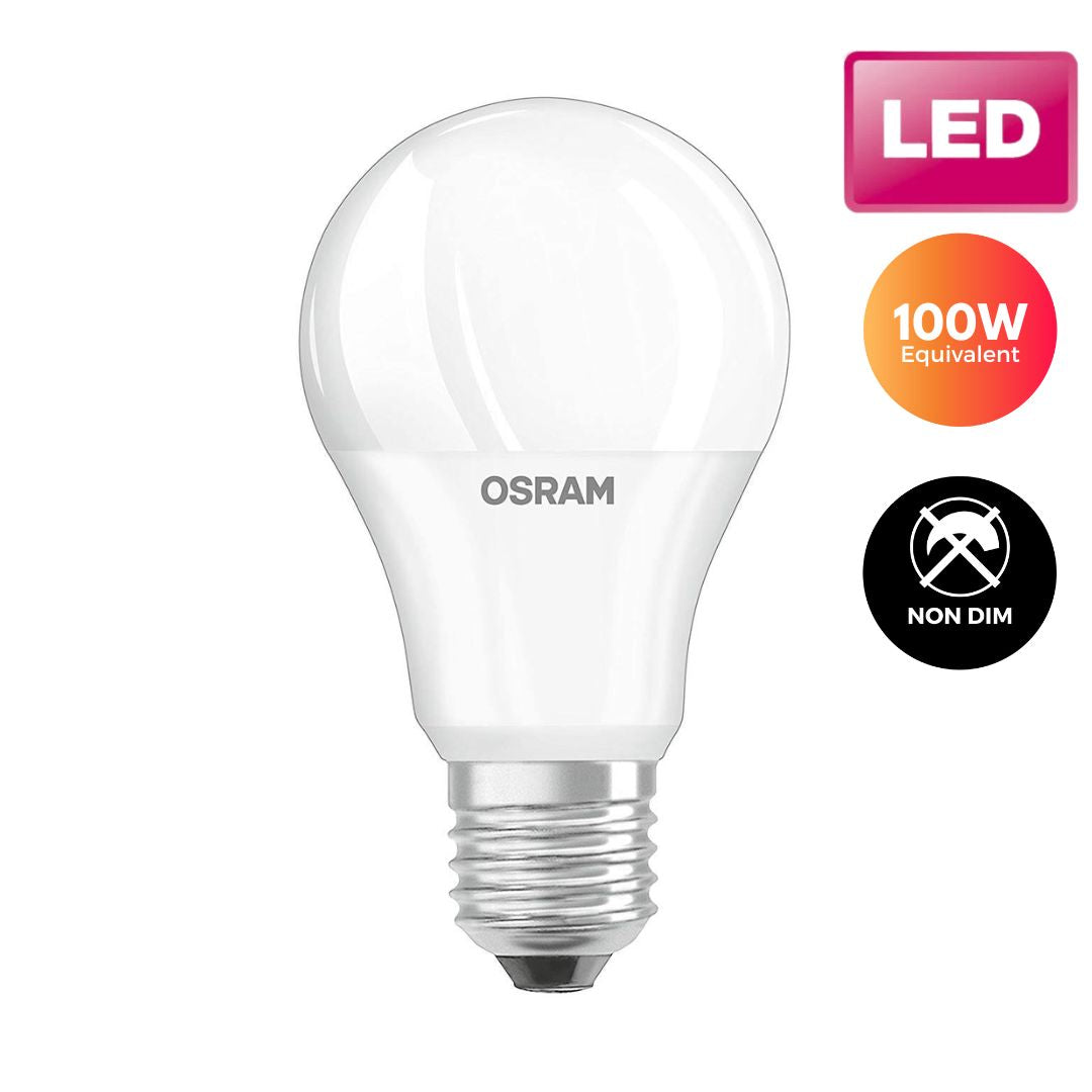 Osram LED GLS Light Bulb - Frosted 100W (E27) Buy LED Light bulbs Online in Ireland with Weirs of Baggot St.
