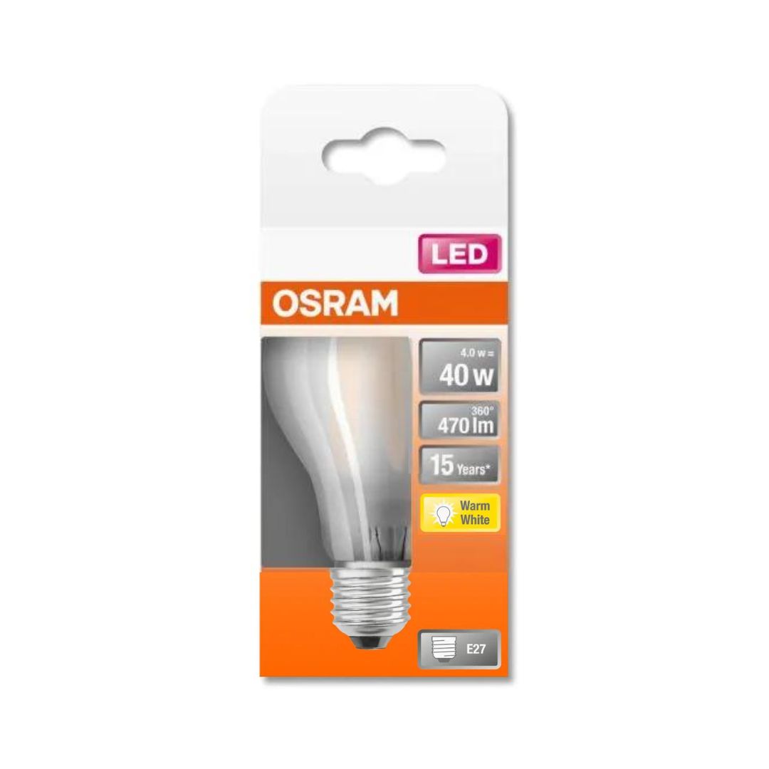Osram LED GLS Light Bulb - Frosted 40W (E27) Buy LED Light bulbs Online in Ireland with Weirs of Baggot St.